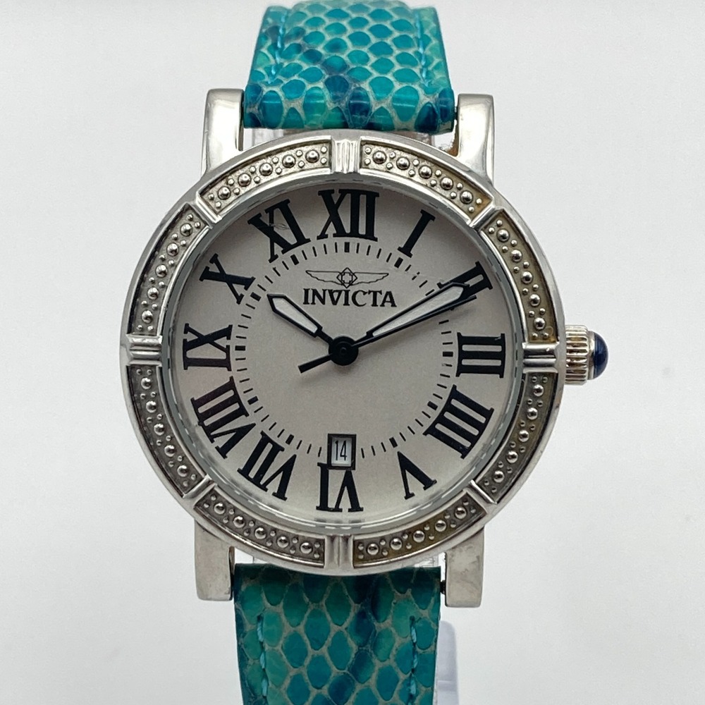 Invicta Wildflower Women's Watch 33mm Silver Tone 13967 Date 100M New Battery 8"